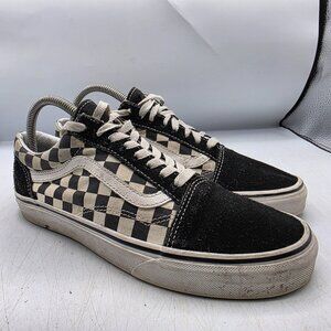 Vans Old Skool Womens Size 9 Black White Checkered Sneaker Shoes Walking Outdoor